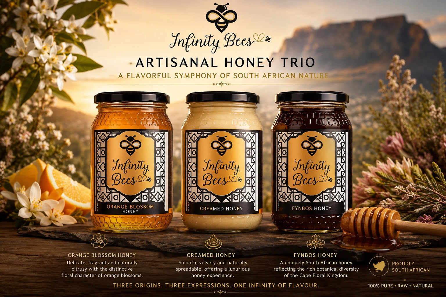 Trio set of Honey