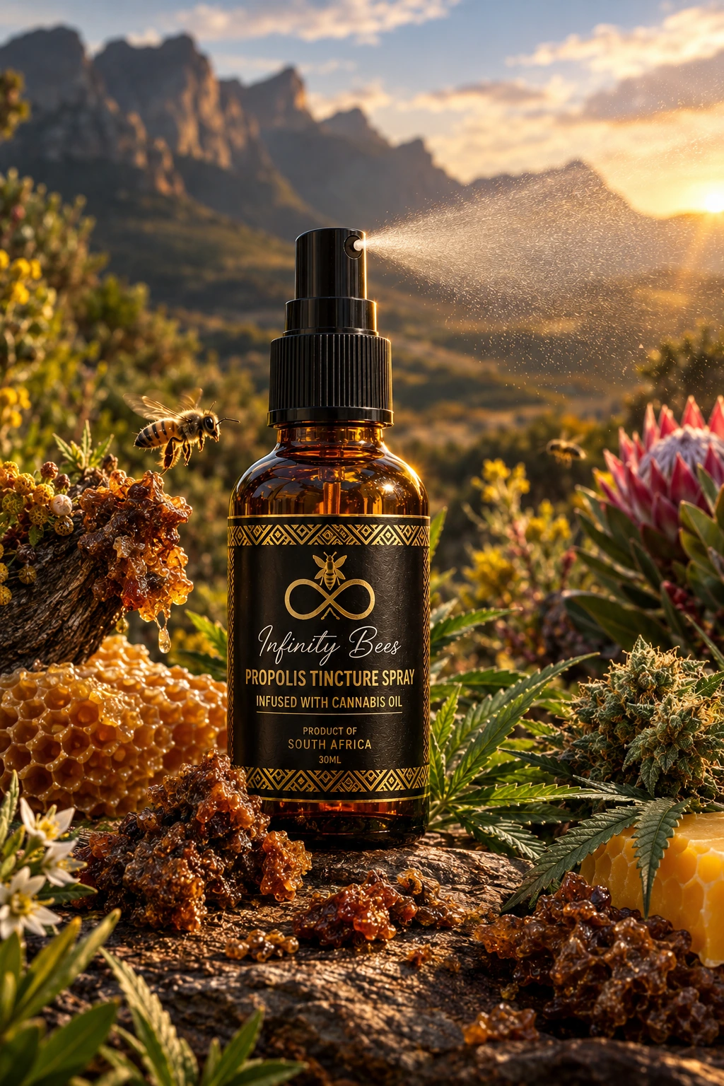 Propolis Tincture Oil and Cannabis Oil