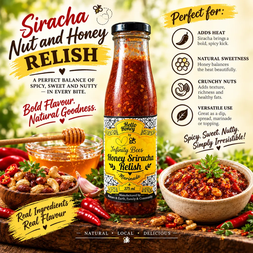 Siracha Nut and Honey Relish - Cheese accompaniment