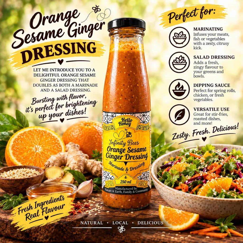 Honey Sesame Ginger and Orange (Salad dressing - Marinade)