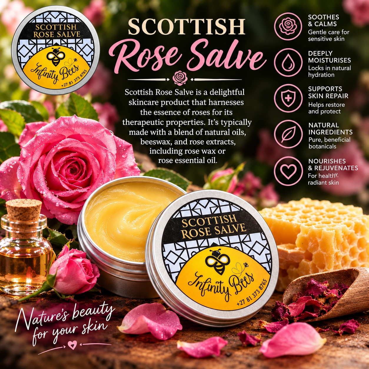 Bees Wax Scottish Rose Salve